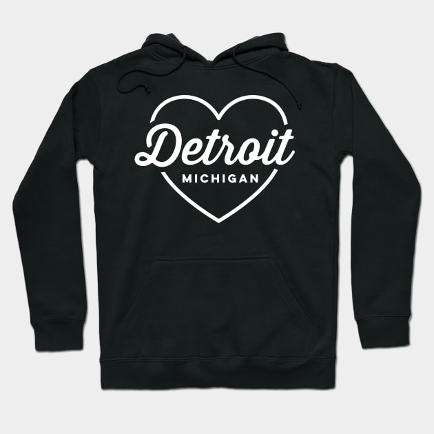 Detroit Michigan Love Hoodie by DetourShirts